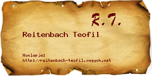 Reitenbach Teofil névjegykártya